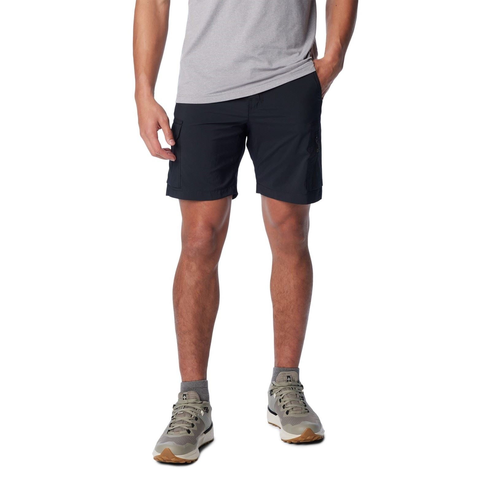 Columbia Silver Ridge Utility Cargo Short Polyester Men's Black Knee-Length Shorts