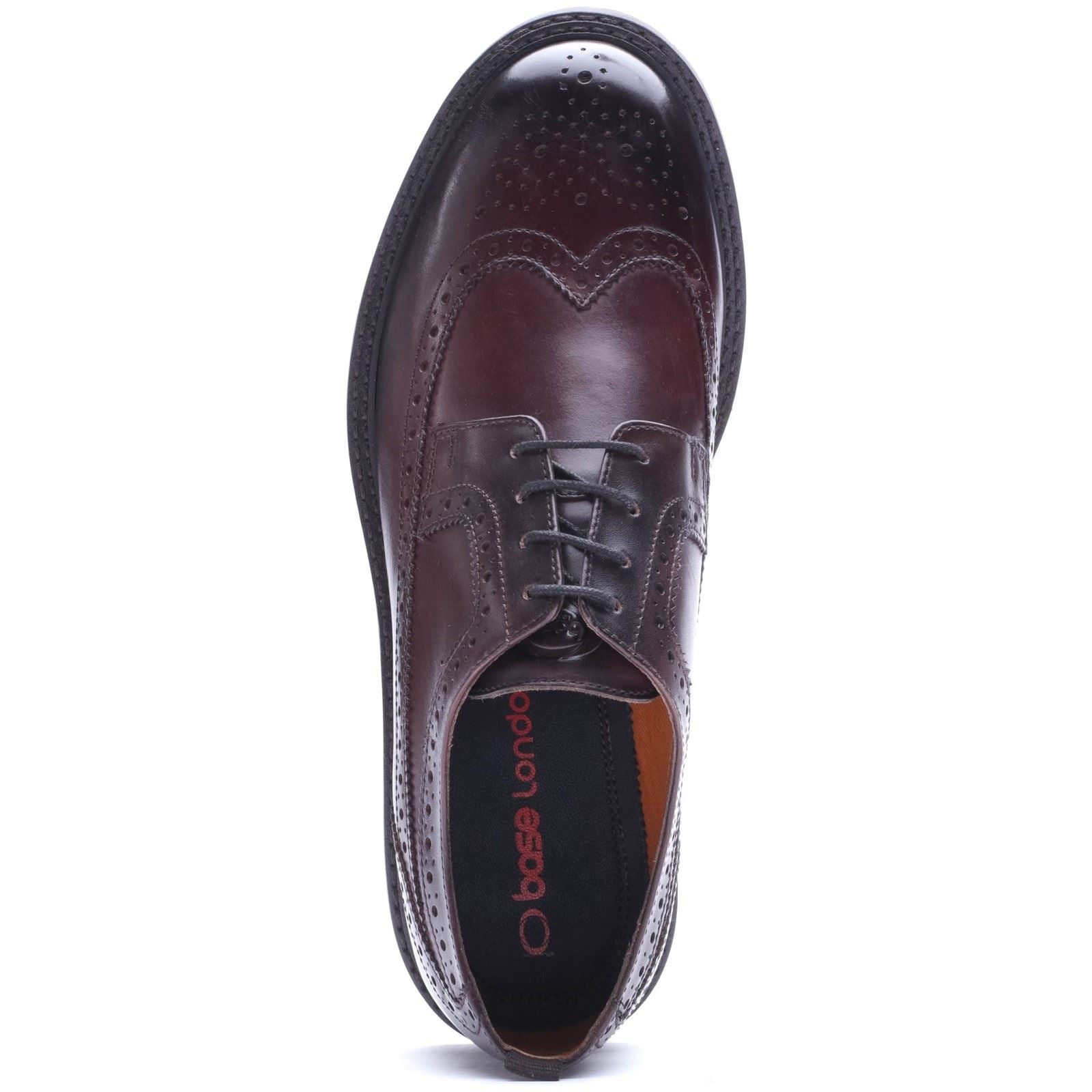 Base London Phase Leather Men's WASHED BROWN Brogues Shoes