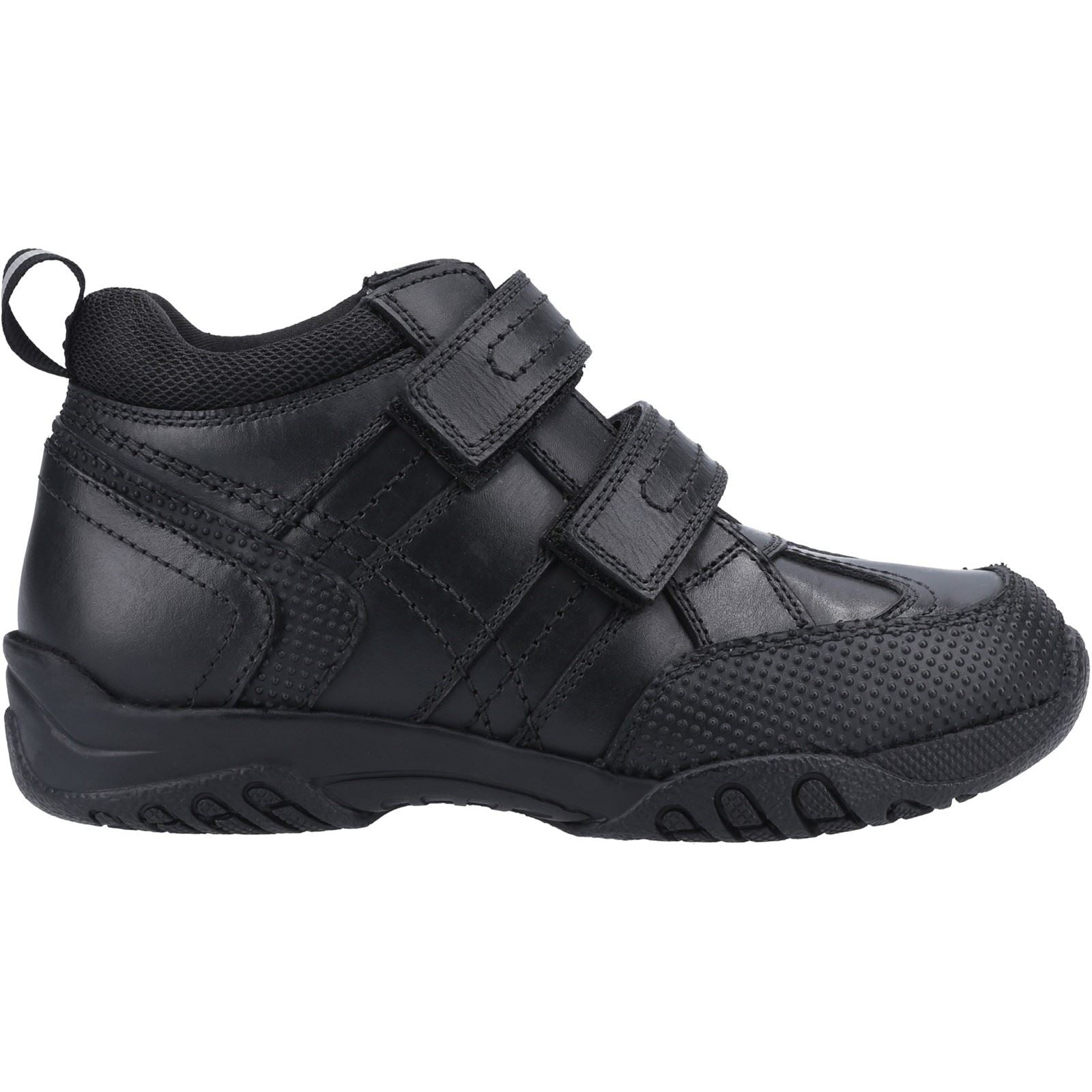 Hush Puppies Jezza Youth Boys Black Leather Boots