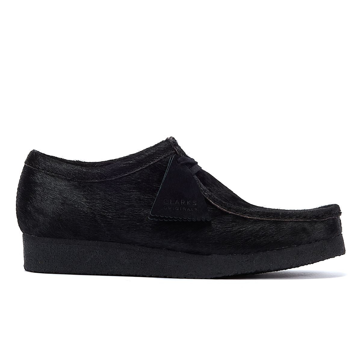 Clarks Originals Wallabee Hair On Men's Black Lace-Up Shoes