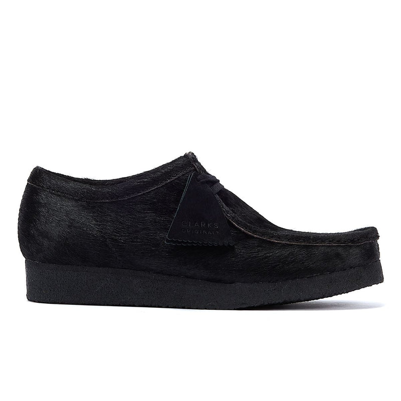 Clarks Originals Wallabee Hair On Men's Black Lace-Up Shoes