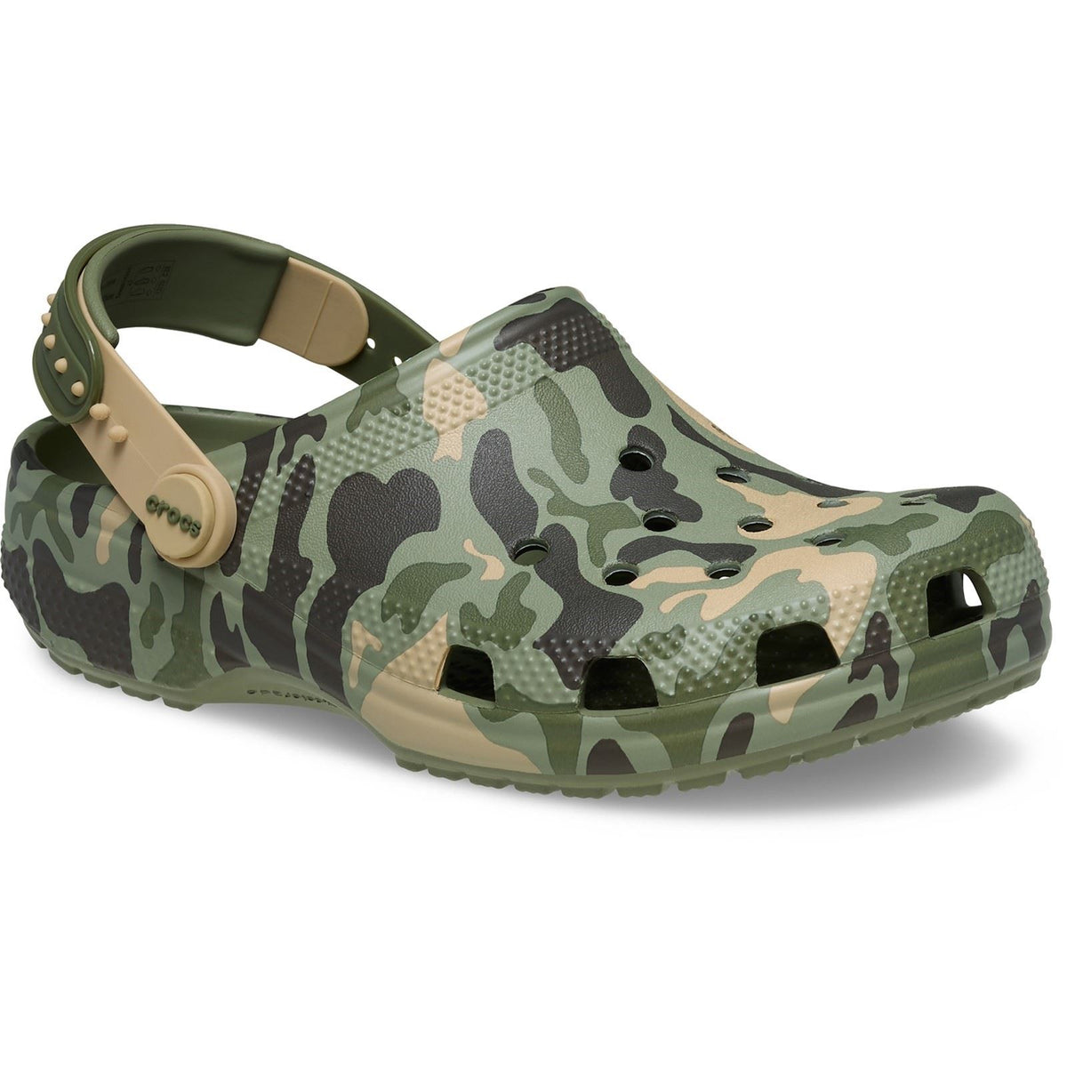 Crocs Classic Strap-Back Camo EVA Boy's Cargo/Multi (Backstrap GLOW) Casual Shoes - Clogs