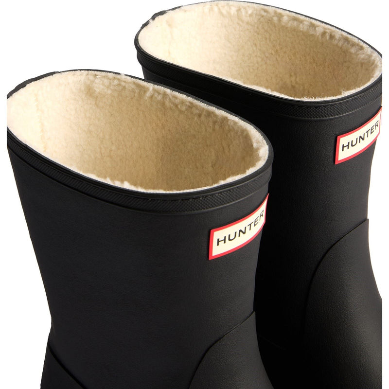 Hunter Downpour Short Insulated Boot Rubber Women's Black Wellington Boots