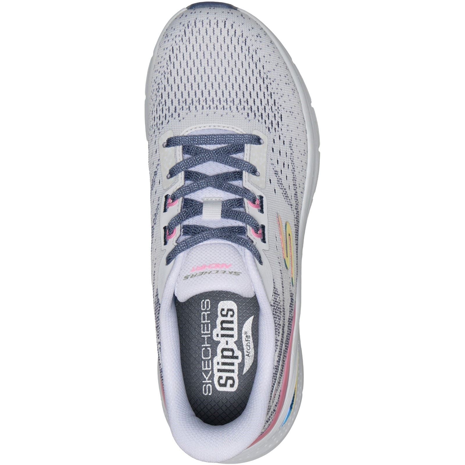 Skechers Arch Fit 3.0 Textile Women's White Mesh/Multi Trim Trainers