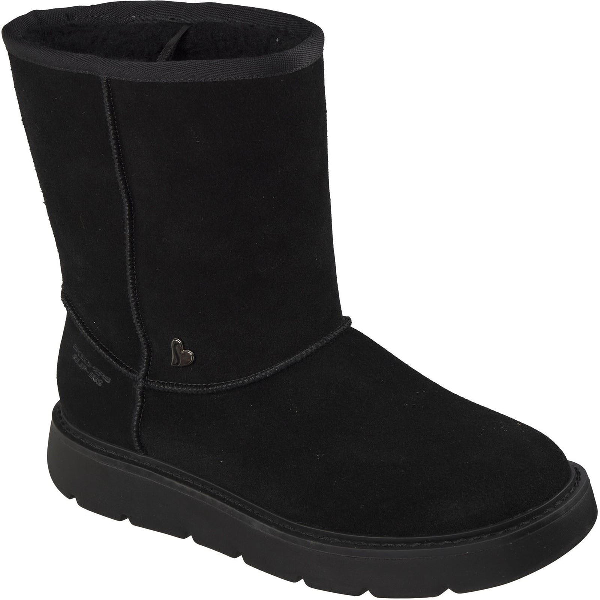 Skechers Keepsakes Cozy Mid Leather Women's Black Winter Mid Calf Boots