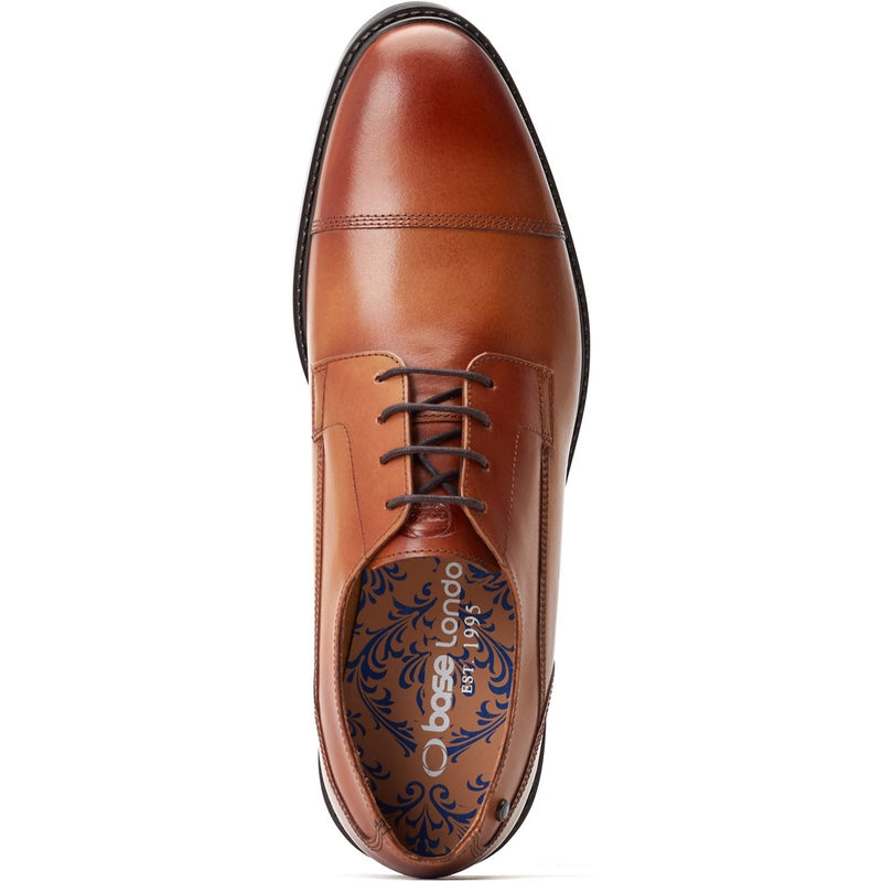Base London Magnus Leather Men's Burnt Tan Oxford Shoes