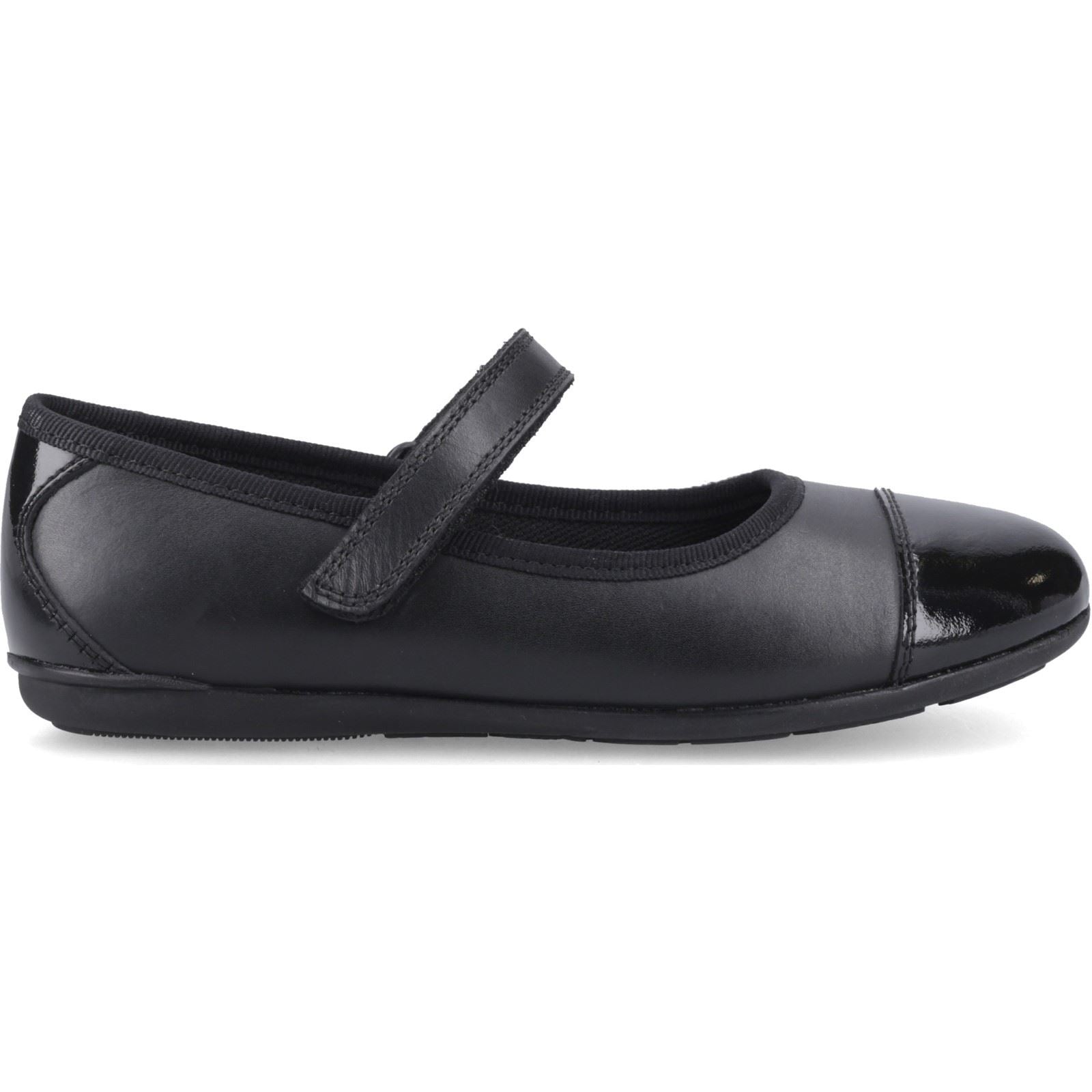 Hush Puppies Lottie Ballerina Jnr Leather Girl's Black Shoes