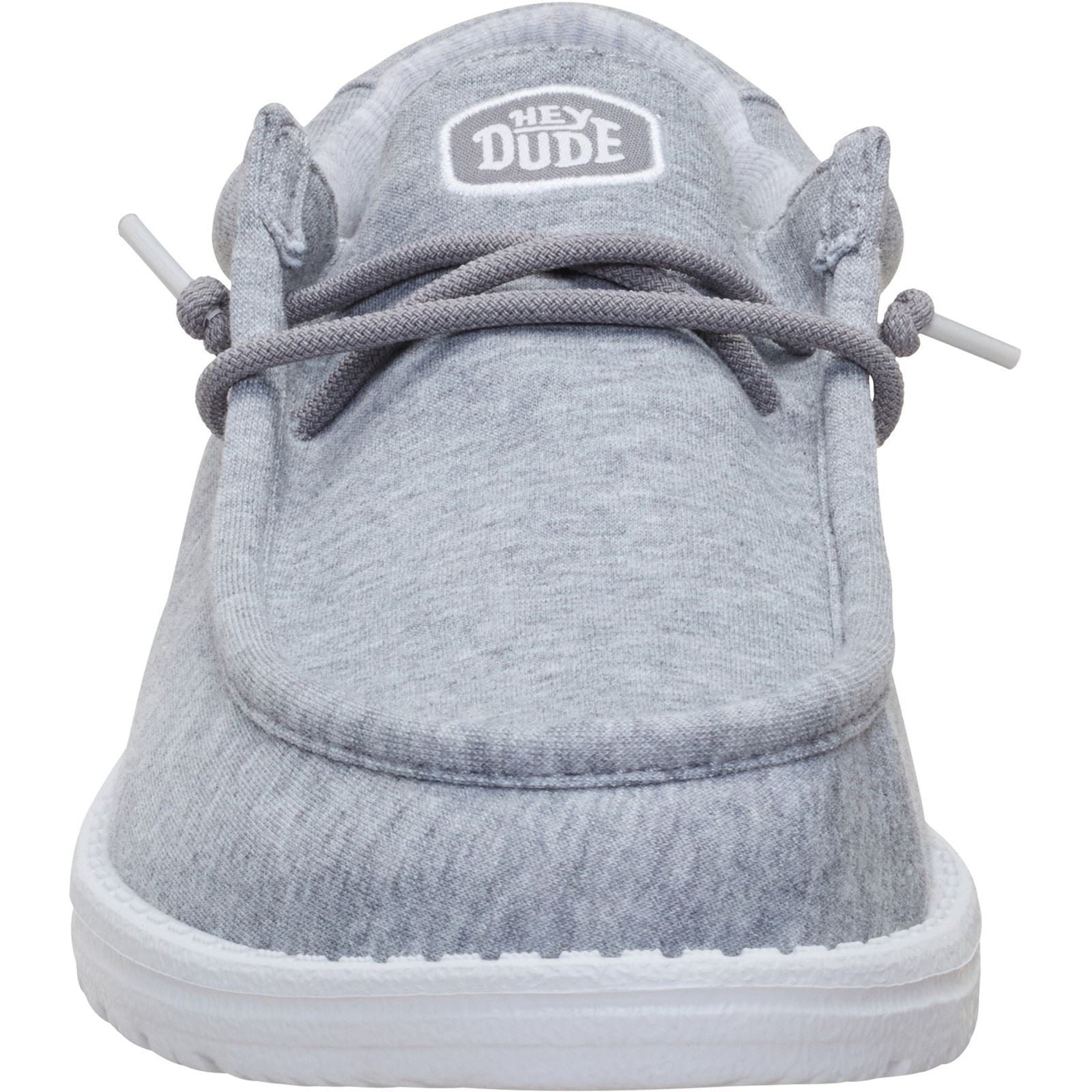 HEYDUDE Wally Stretch Jersey Textile Men's Grey Loafers