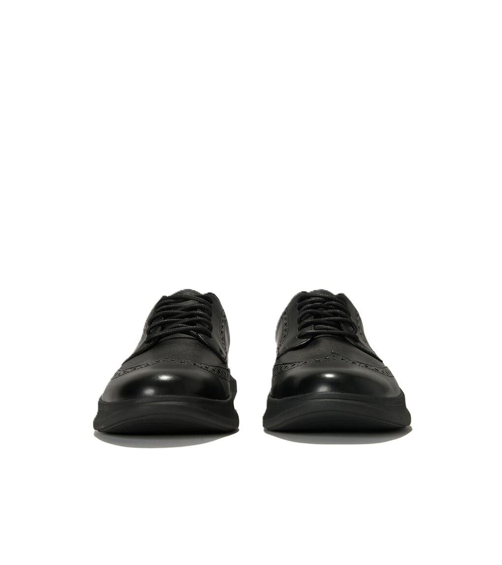 Cole Haan Grand Aerion Wingtip Oxfords Leather Men's Black Lace-Up Shoes