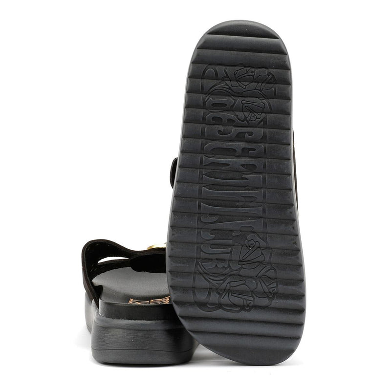 Desert Fleur Girasol Nubuck Women's Black Sandals