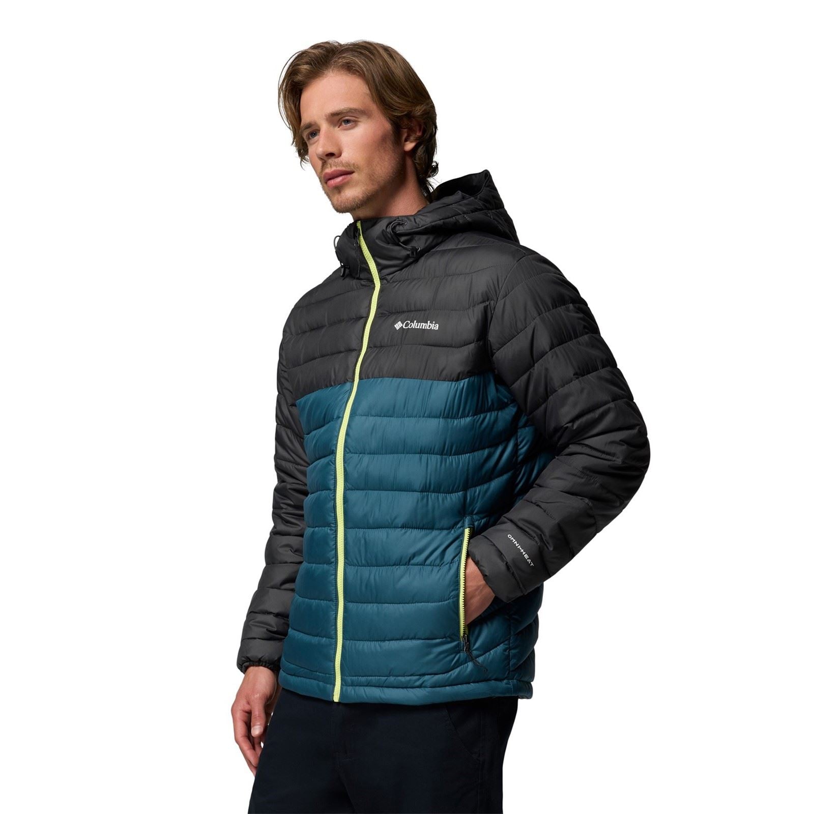 Columbia Powder Lite II Hooded Jacket Men's Blue Puffer Jacket