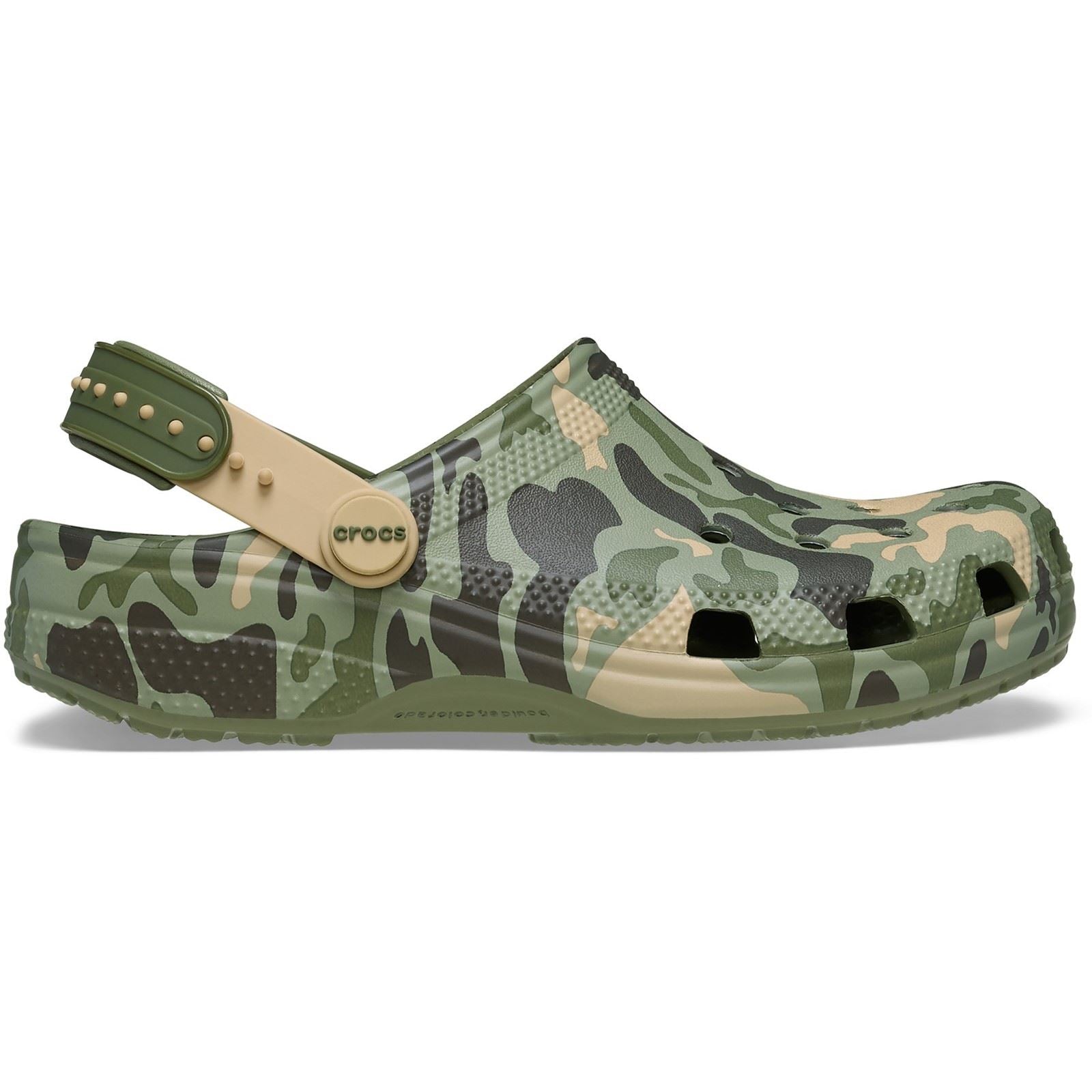 Crocs Classic Strap-Back Camo EVA Boy's Cargo/Multi (Backstrap GLOW) Casual Shoes - Clogs