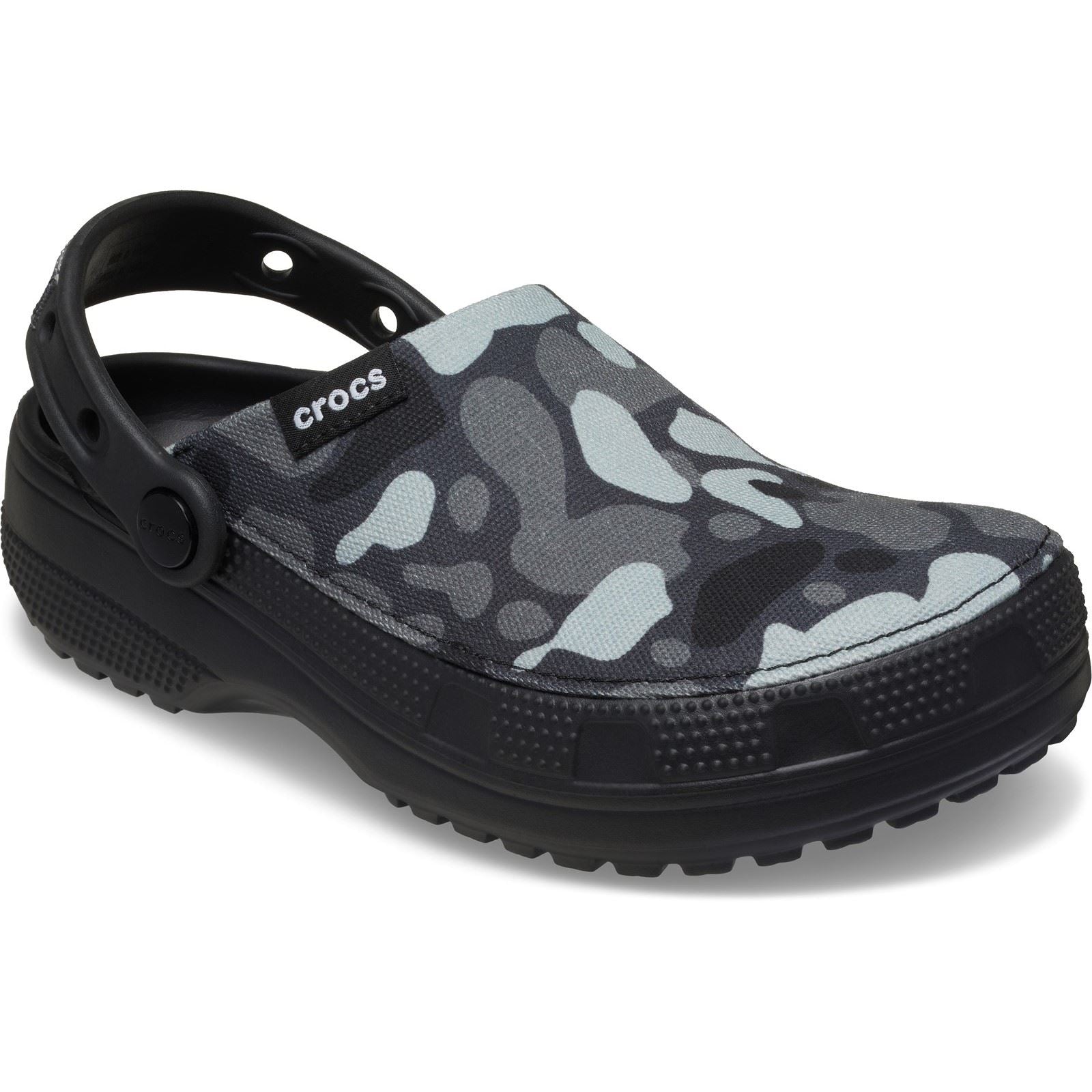 Crocs Classic Crafted Camo Textile Blend Men's Black Clogs