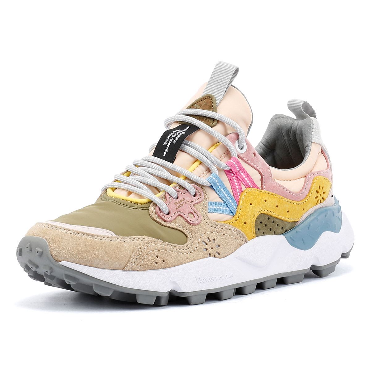Flower Mountain Yamano 3 Women's Khaki/Pink Trainers