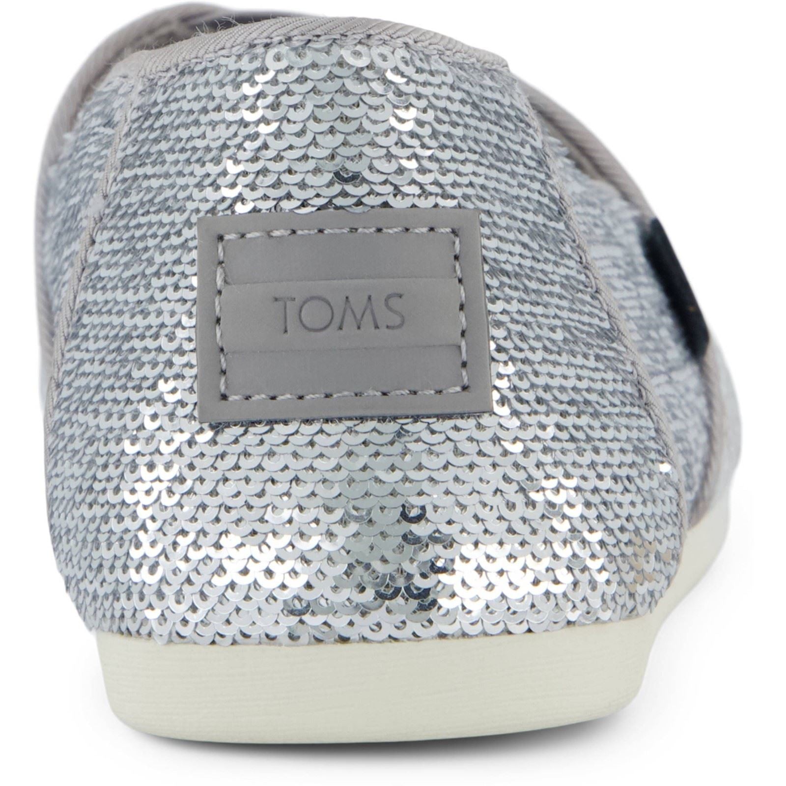TOMS Alpargata Sequins Textile Women's Silver Espadrilles