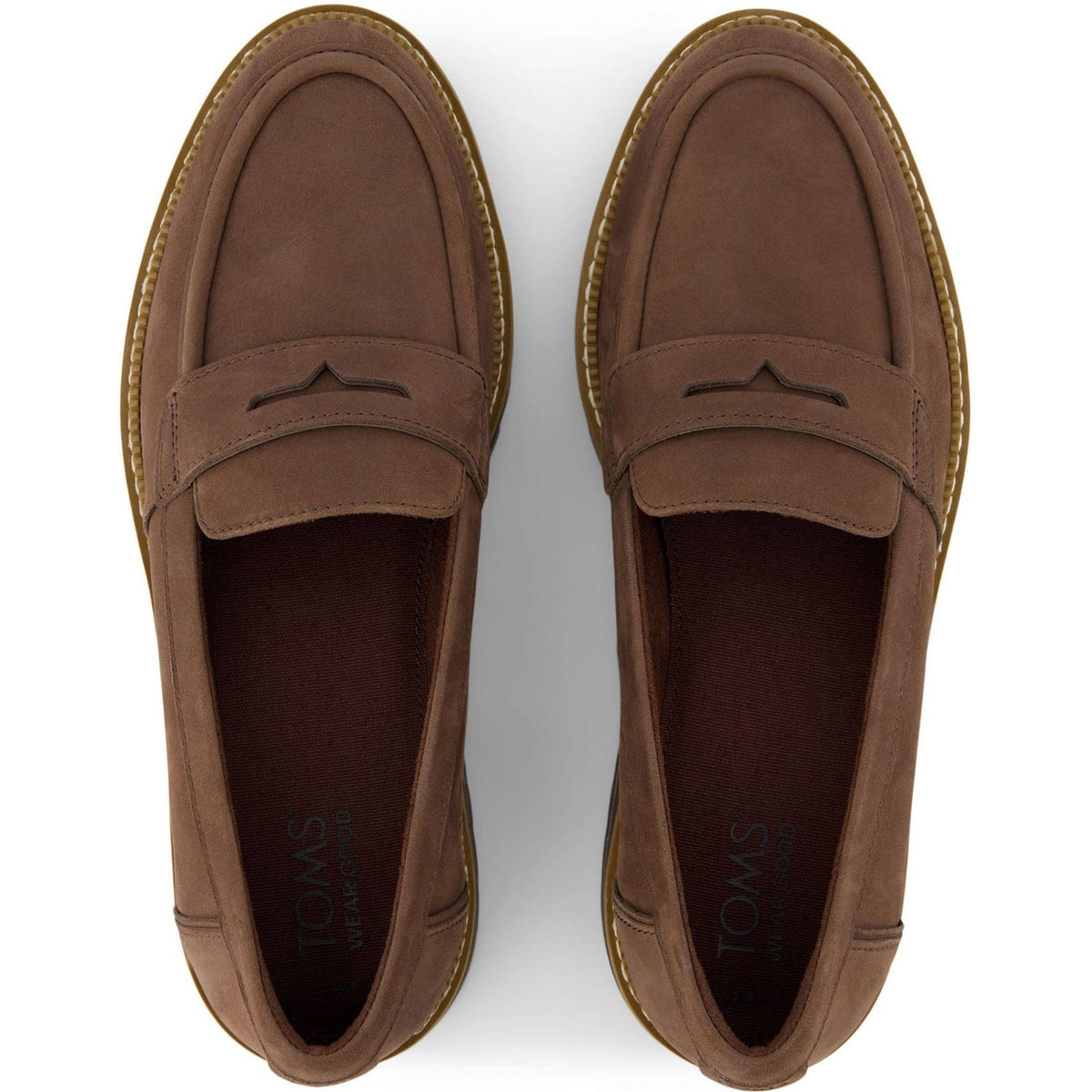 TOMS Cara Leather Women's Oak Brown Loafers