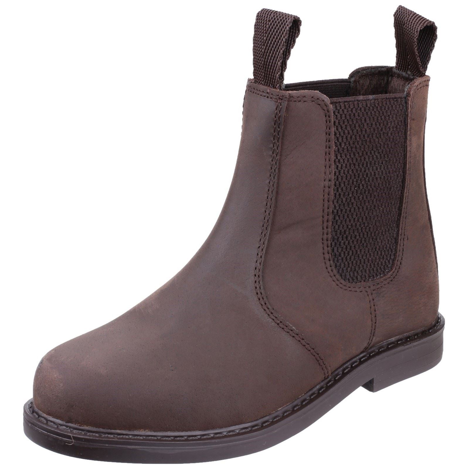 Cotswold Camberwell Leather Boy's Brown Flat Chelsea Boots