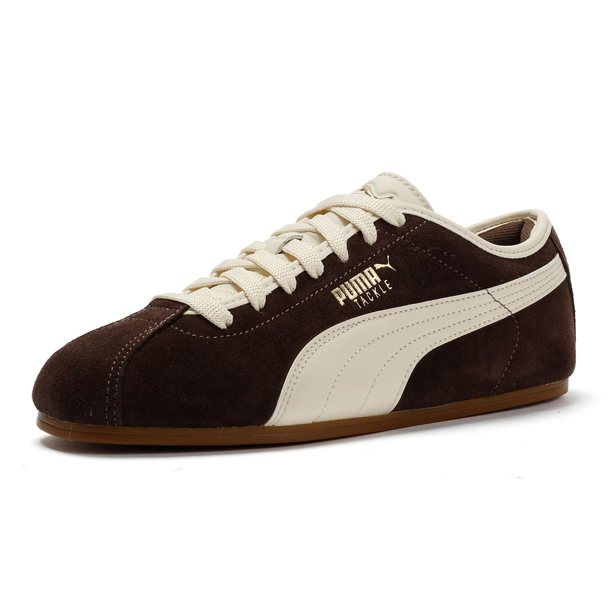 Puma Tackle Suede Chocolate/Alpine Snow Trainers