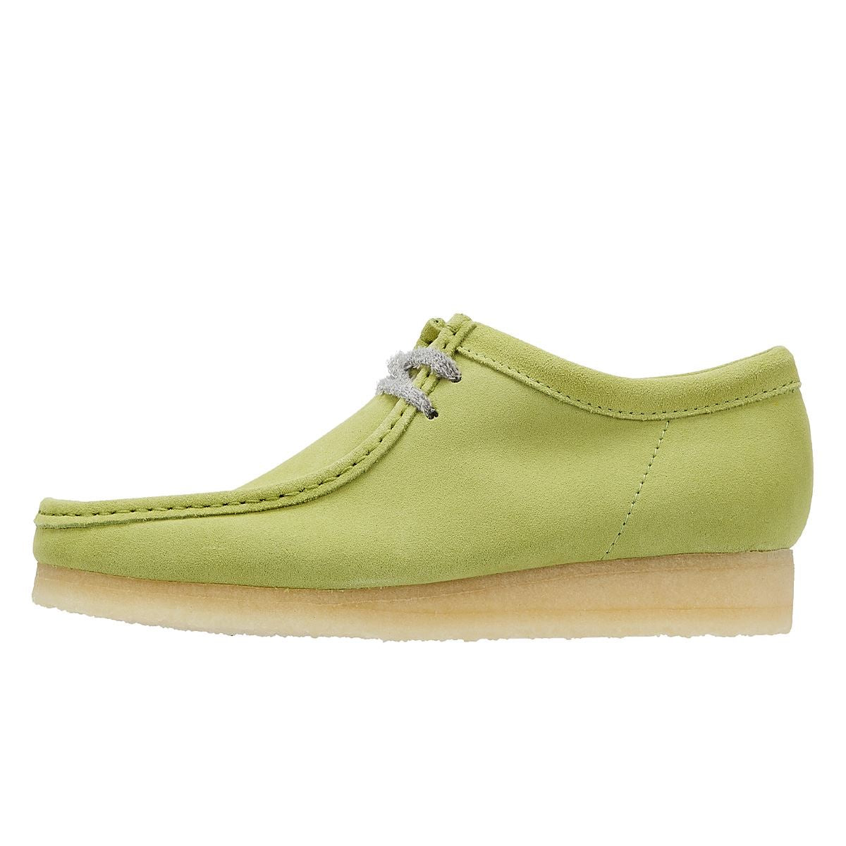 Clarks Originals Wallabee Pale Lime Suede Men's Lime Lace-Up Shoes