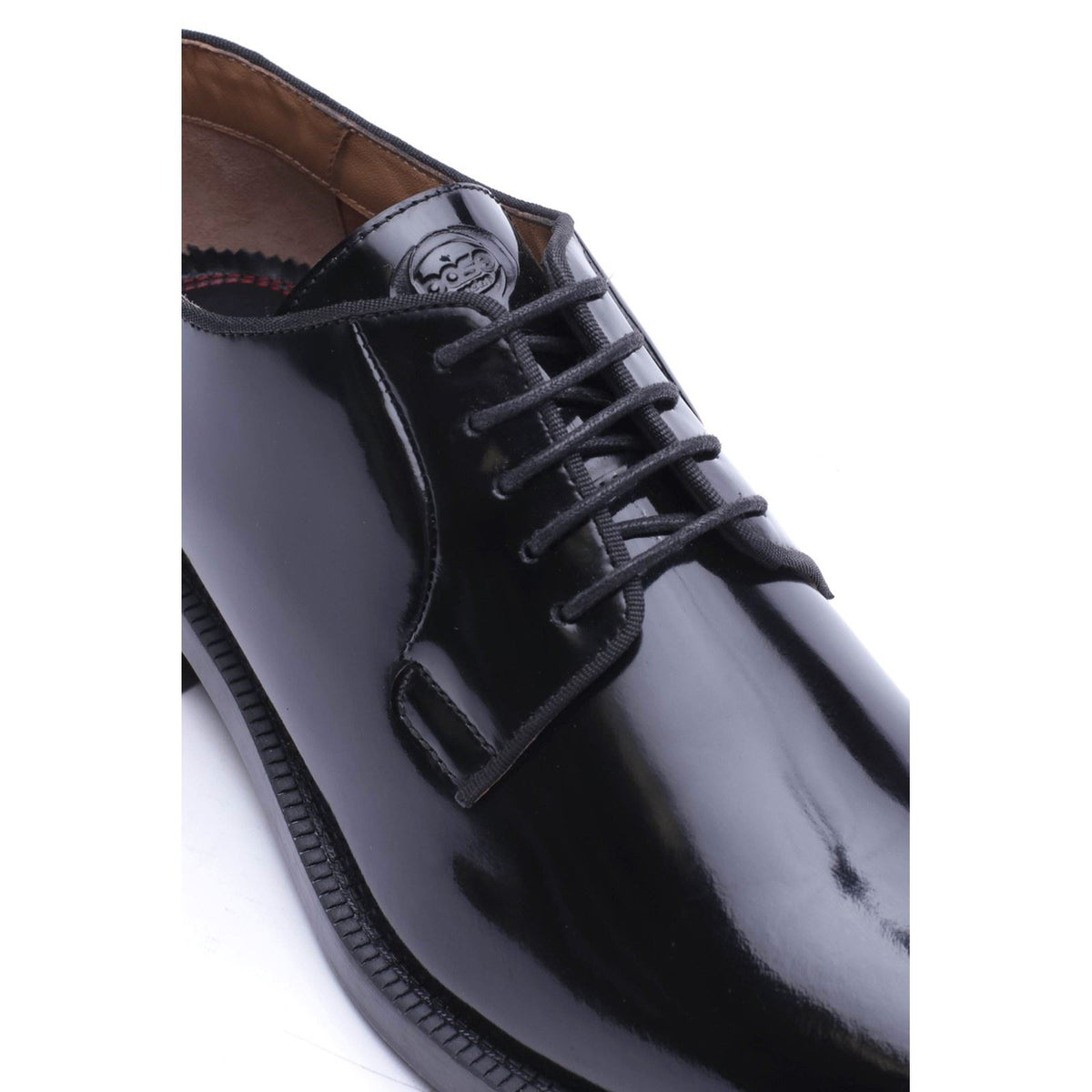 Base London Luca Leather Men's Black Derby Shoes