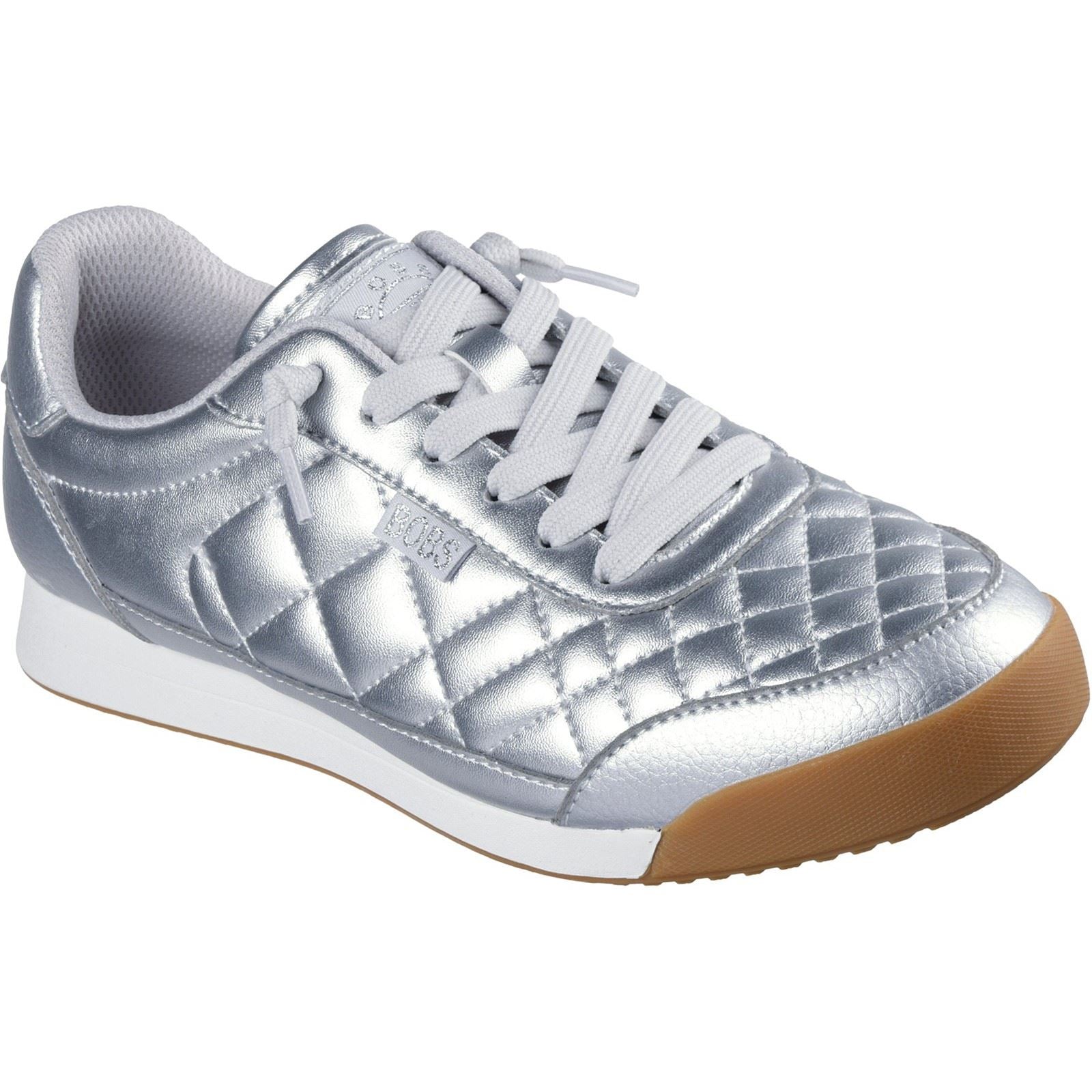 Skechers BOBS Billie Wild Comfort Synthetic Women's Silver Trainers