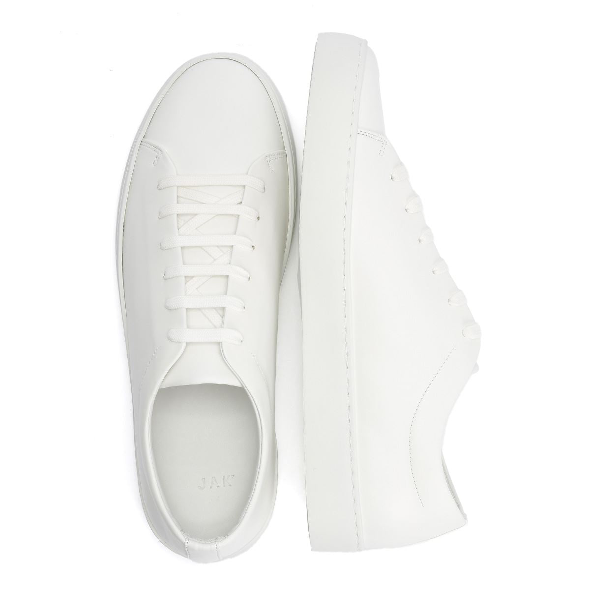 JAK Royal Leather Men's White Trainers