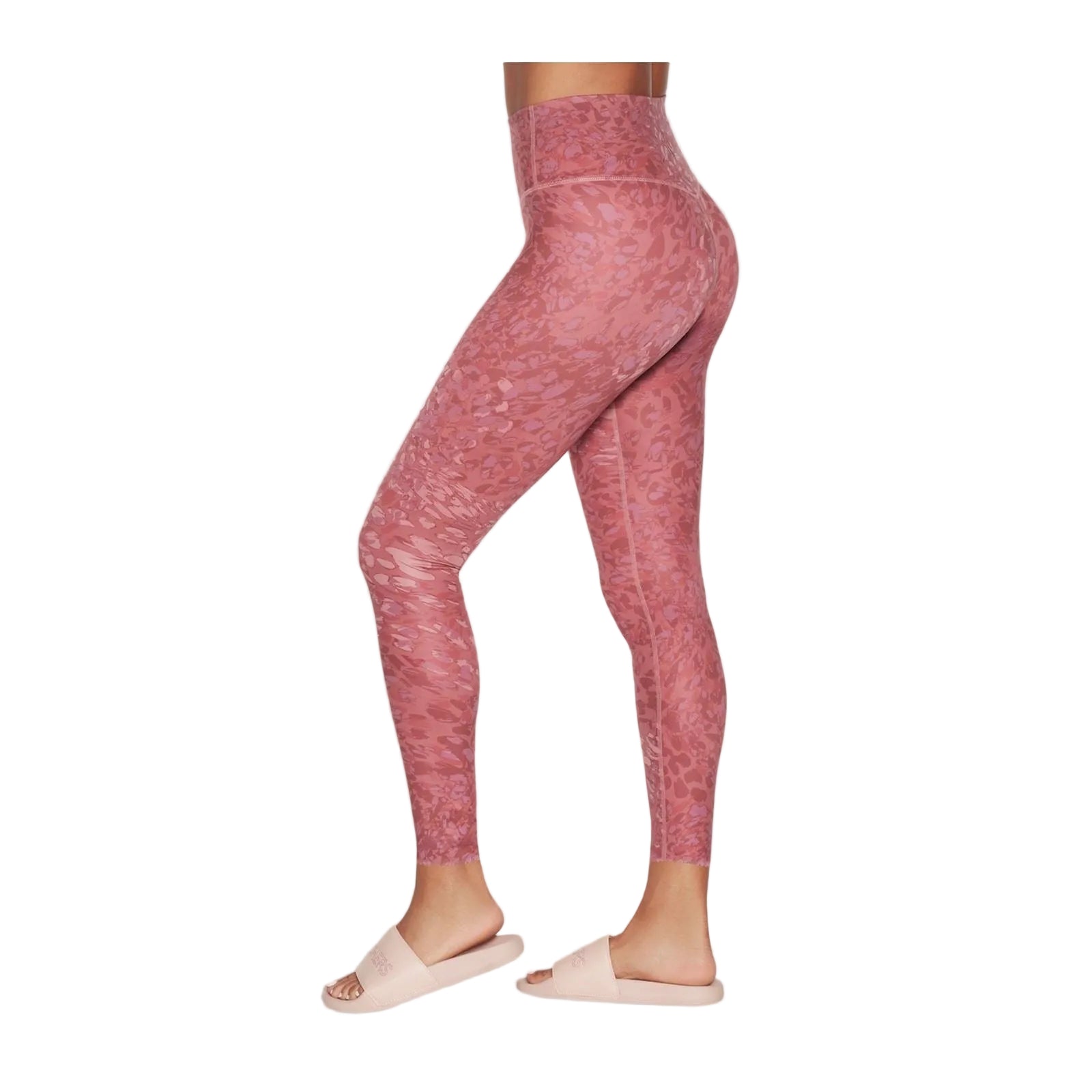 Skechers Performance Go Sculpt HW Leopard Legging Polyester Women's Pink Sports Leggings