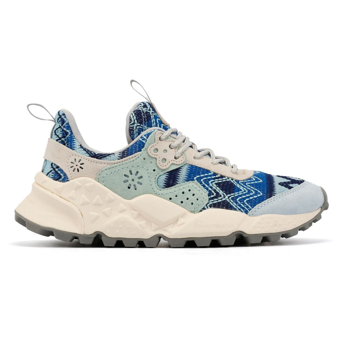 Flower Mountain Kotetsu Knit Women's Blue Aztec Trainers
