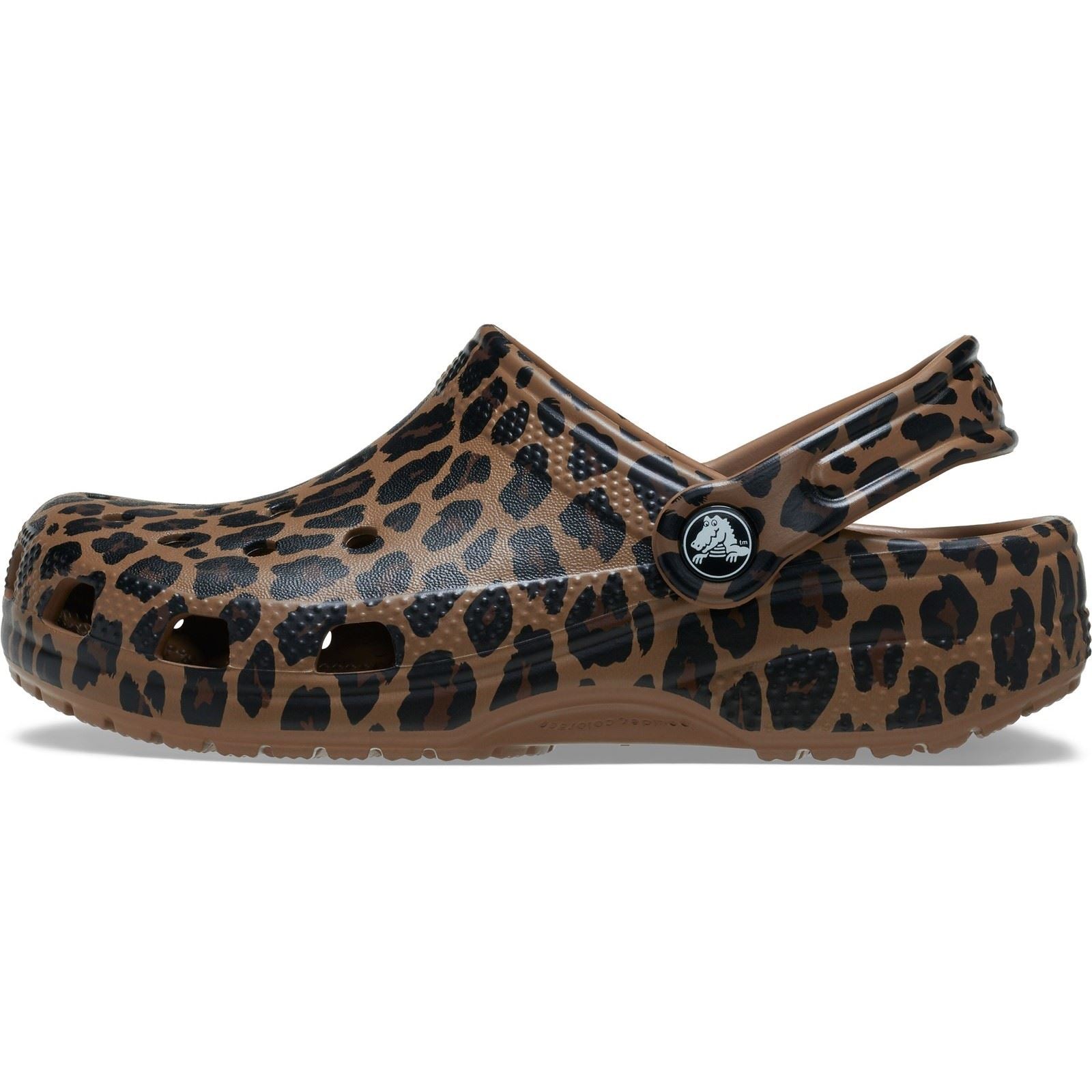Crocs Classic Animal Kid EVA Girl's Sepia/Leopard Casual Shoes - Clogs