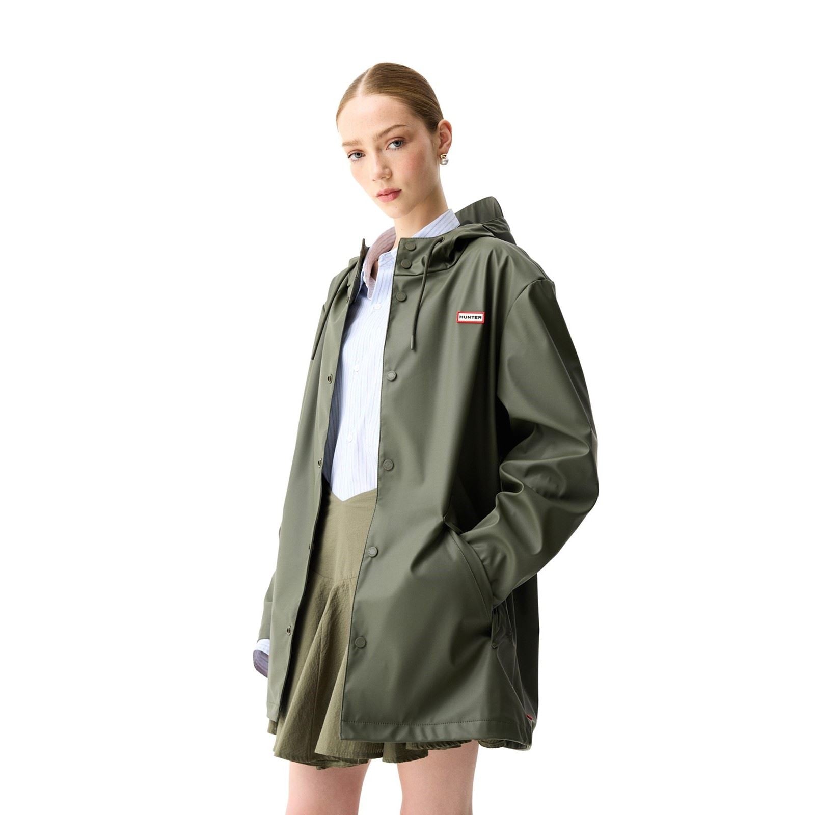 Hunter Jo Parka Green Rain Jacket