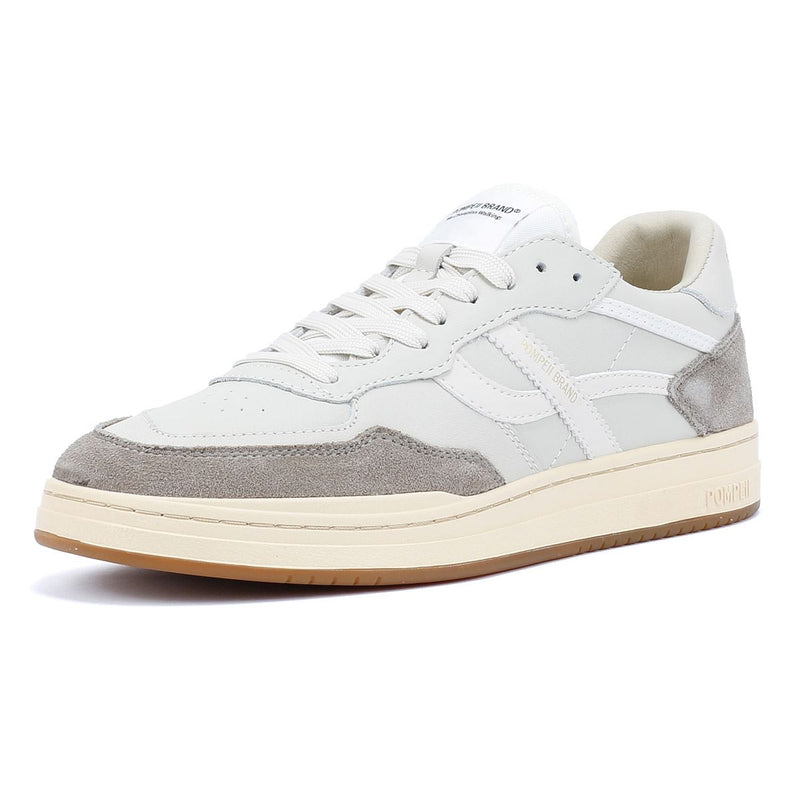 Pompeii Elan Leather Men's Ecru/Taupe Trainers
