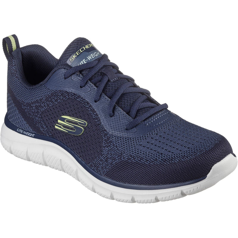 Skechers Track Glendor Synthetic Men's Navy/Lime Trainers