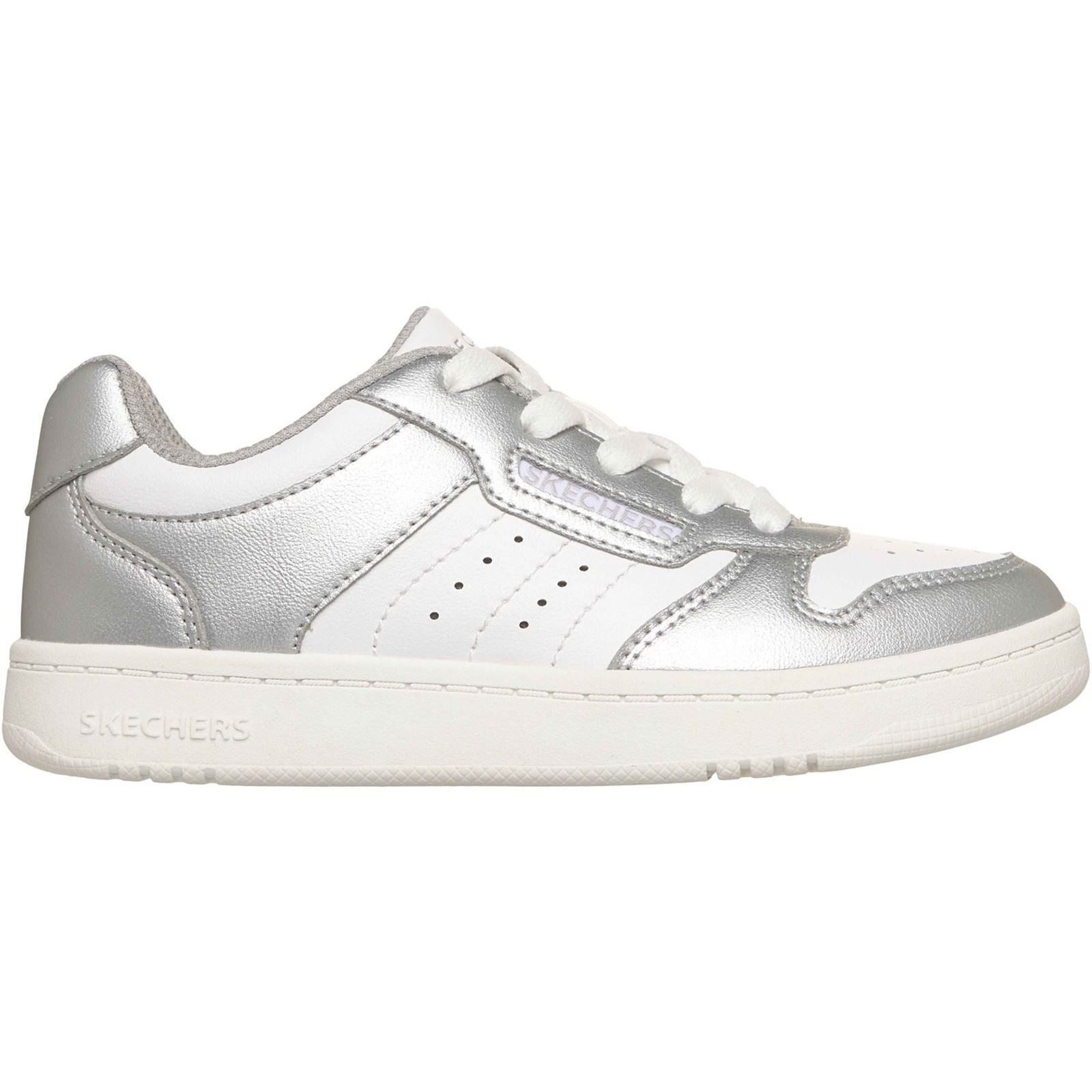 Skechers Quick Street Polyurethane Girl's Silver/White Trainers