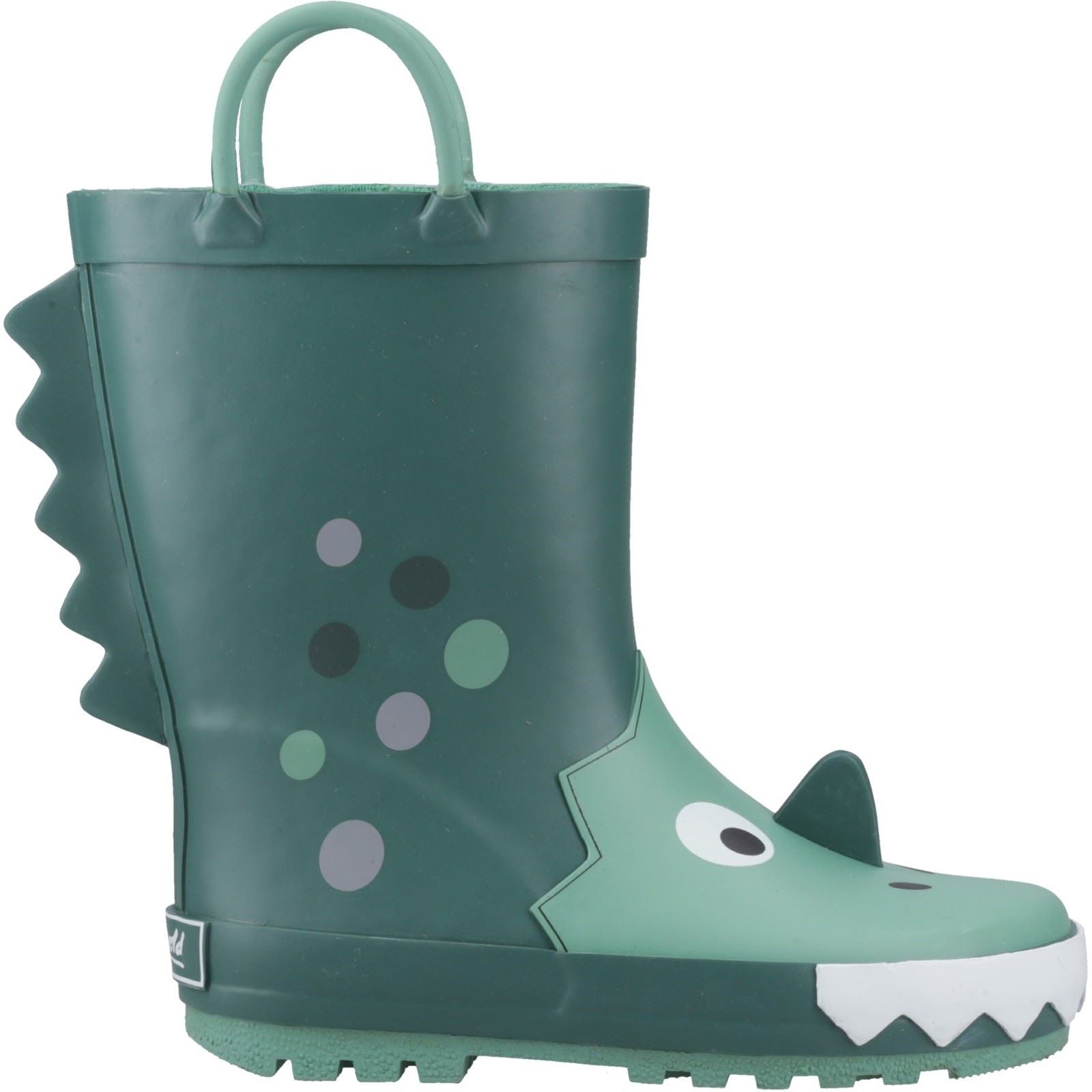 Cotswold Puddle 3D Rubber Unisex Kid's Green Wellington Boots