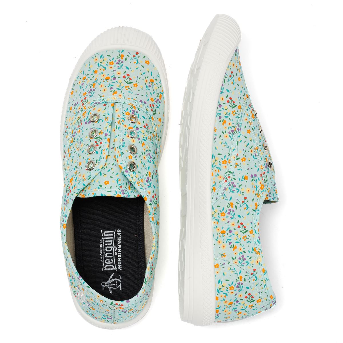 Penguin Anita Canvas Women's Sage Floral Pumps