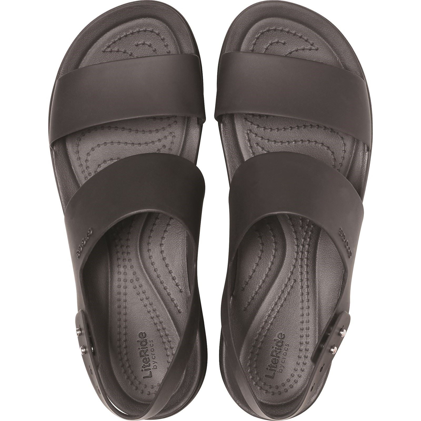 Crocs Brooklyn Low Wedge Synthetic Women's Black Sandals