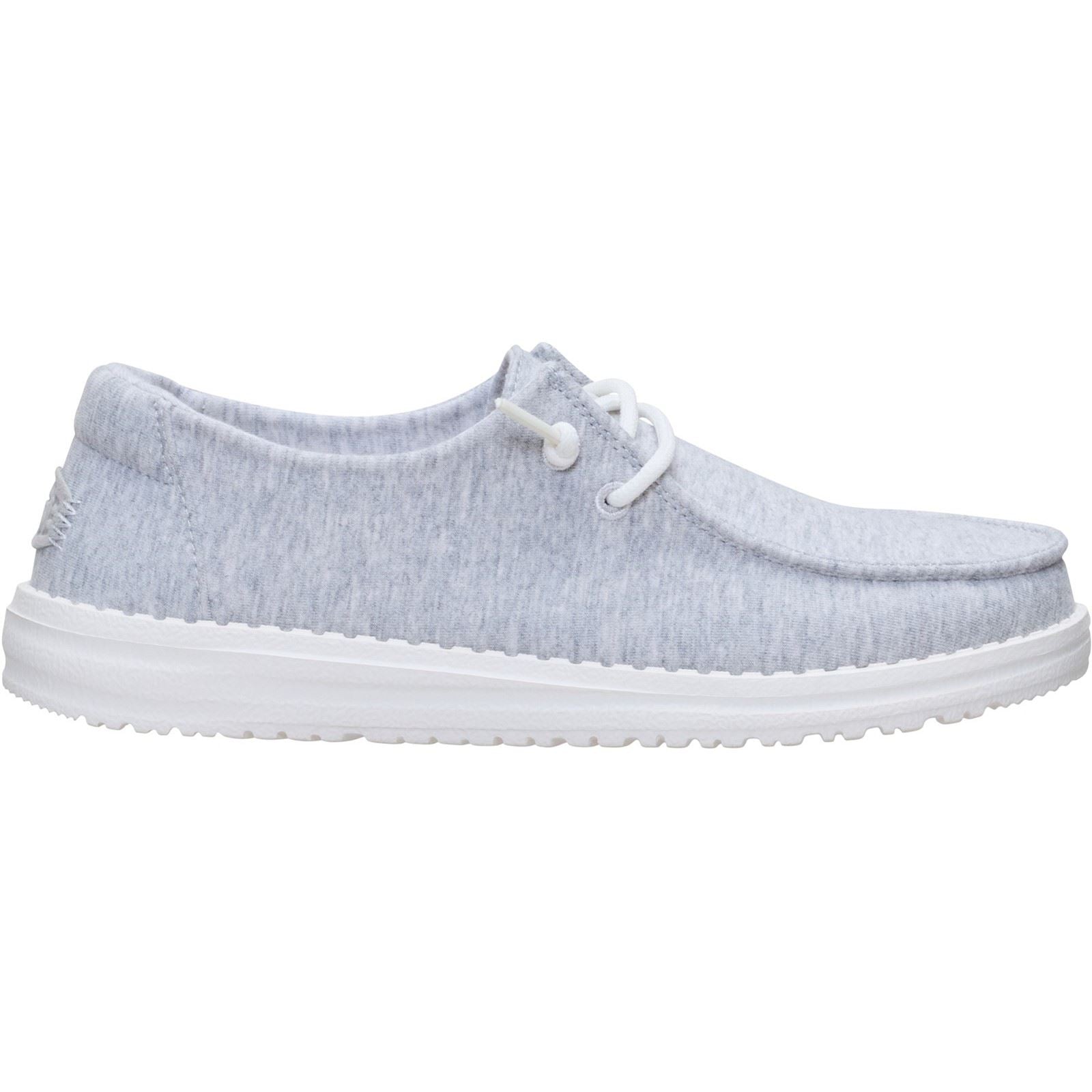 HEYDUDE Wendy Stretch Jersey Textile Women's Light Grey Loafers