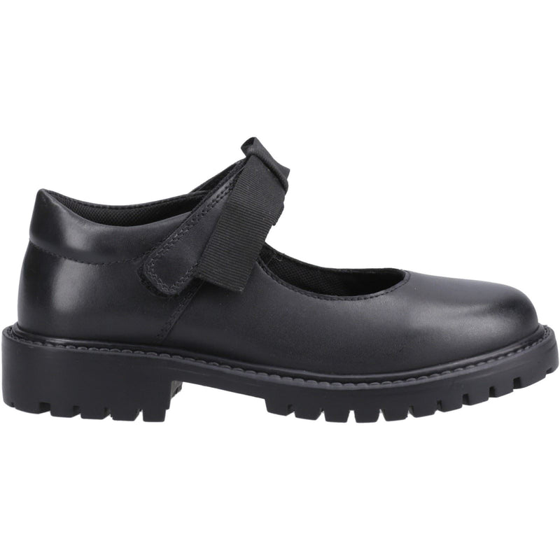 Hush Puppies Astrid Bow Leather Girls's Black Shoes