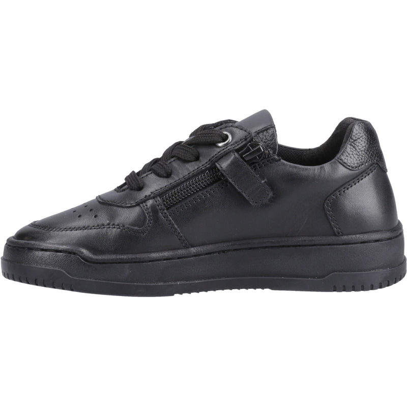 Hush Puppies Dougie Leather Boys's Black Trainers