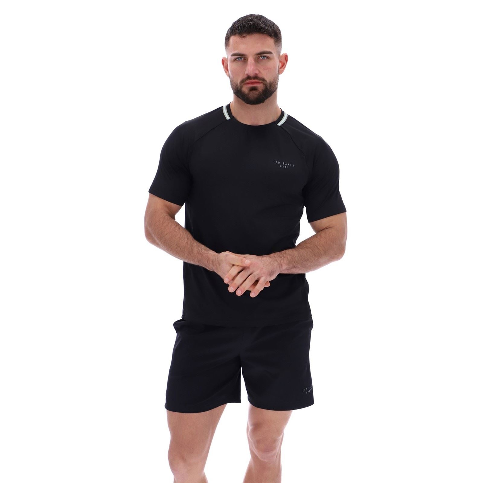 Ted Baker Sport HARRISON TBMTA251 Polyester Men's Black Activewear T-Shirts