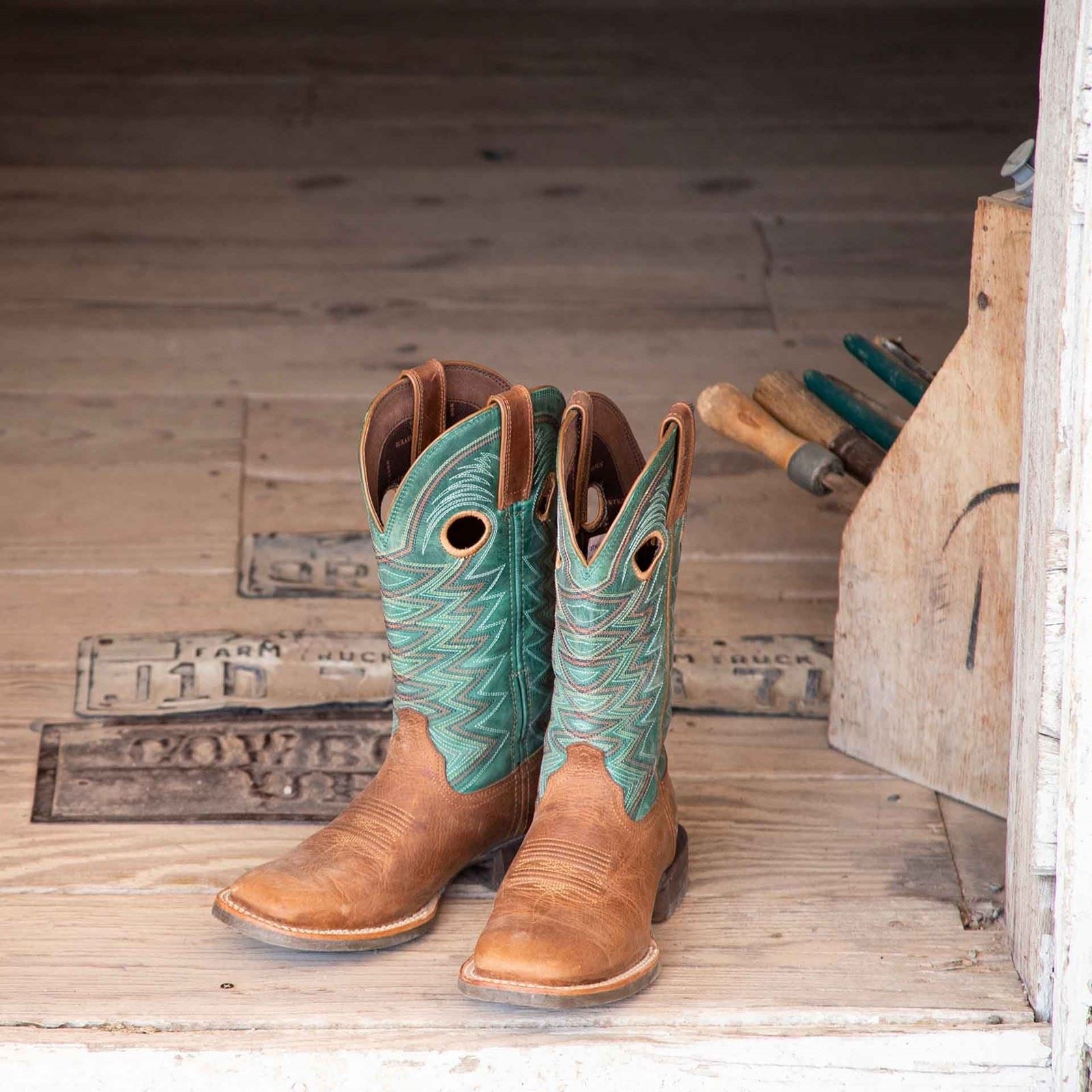 Durango Lady Rebel Pro Leather Women's Wheat/Tidal Teal Boots