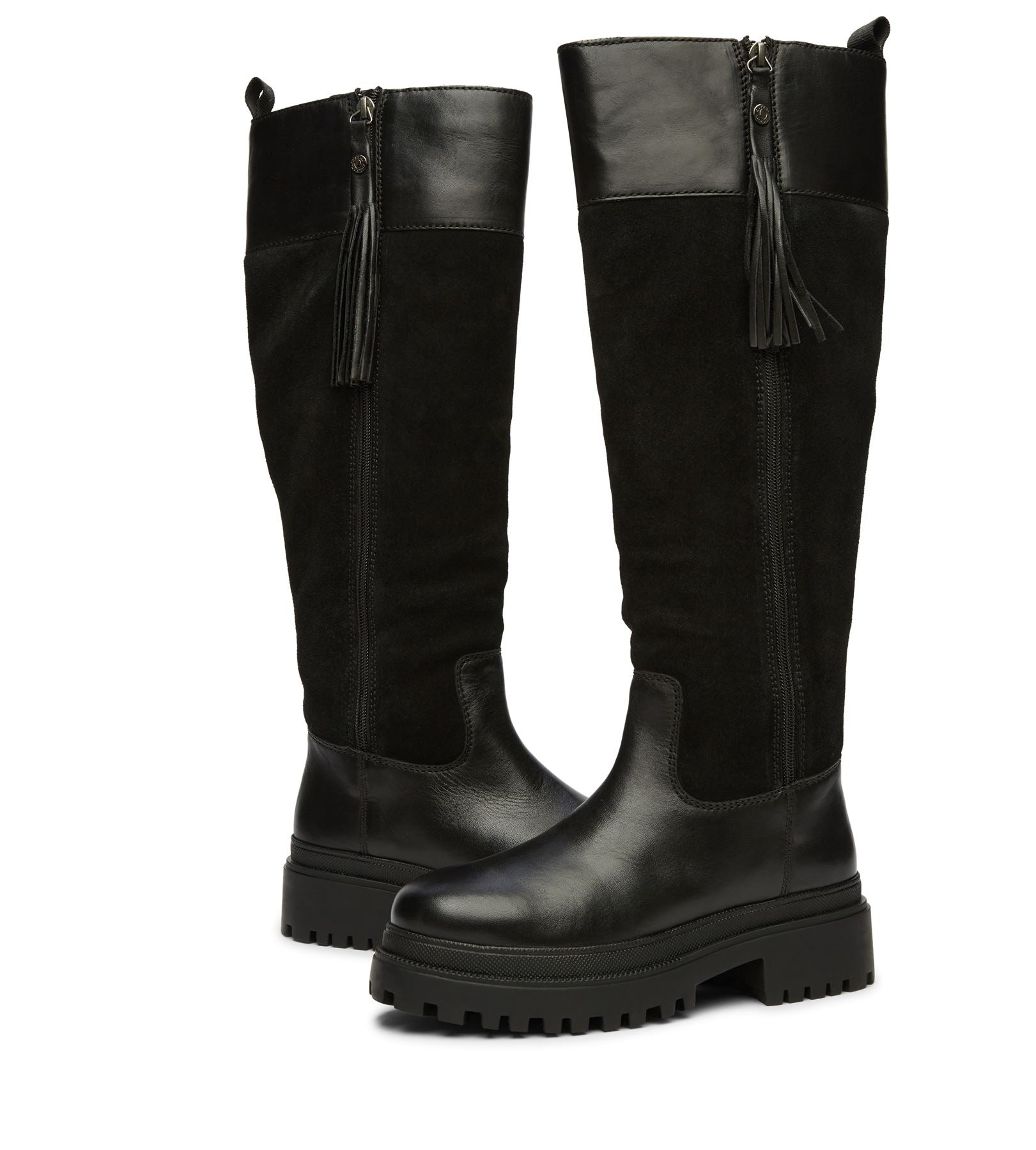 Osprey London The Bramble Tall Leather Women's Black Boots