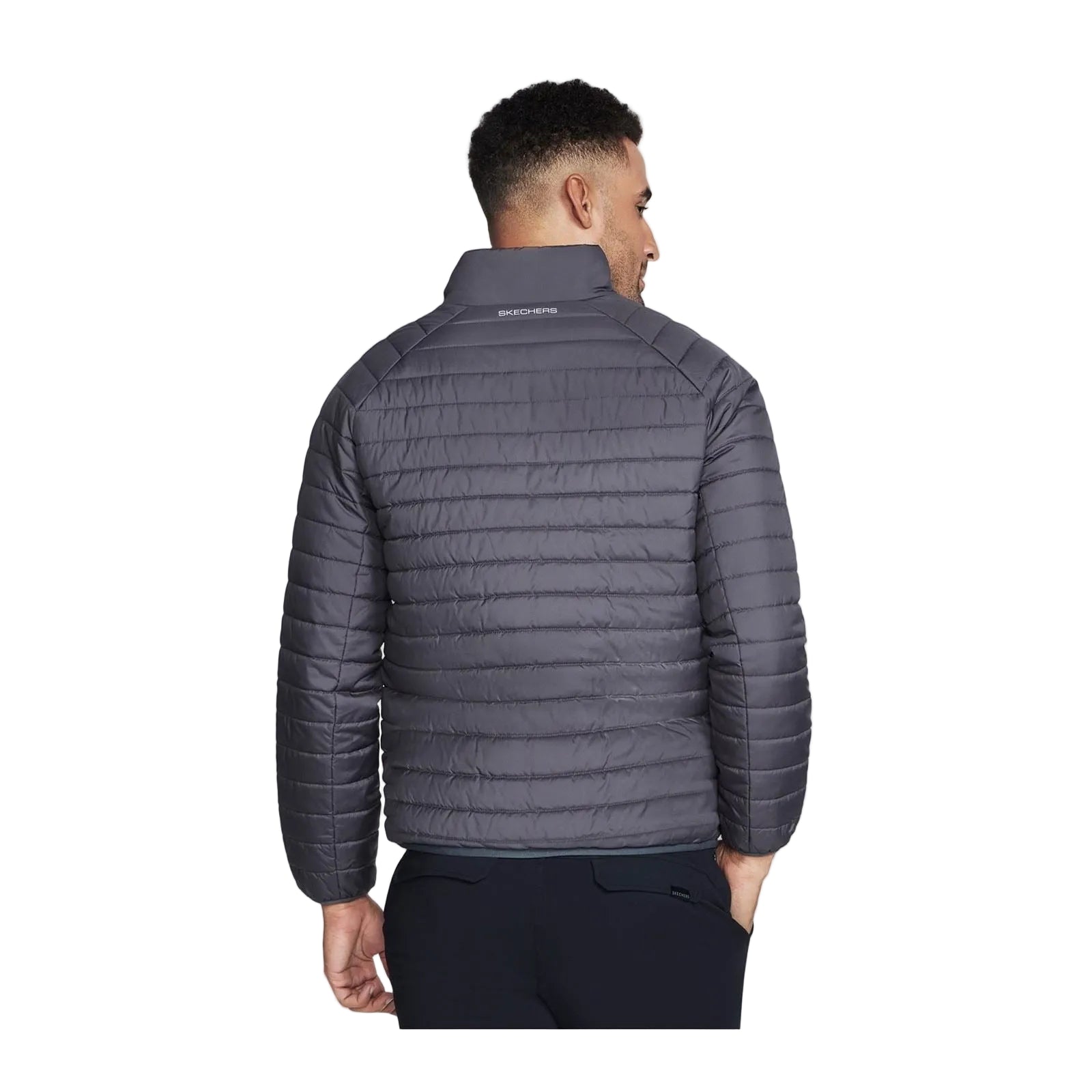 Skechers Performance Go Shield Altitude Reversible Jacket Men's Black Puffer Jacket