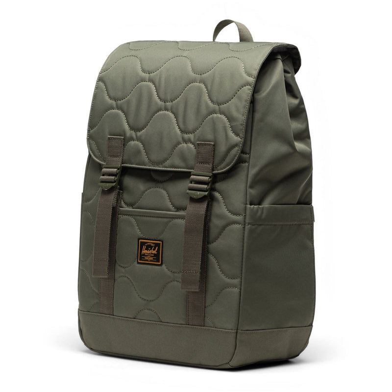 Herschel Bags Herschel Retreat Small Quilted Backpack Polyester Unisex Adults Green Backpack - One Size