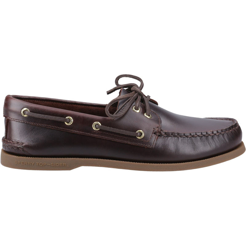 Sperry Authentic 2 Eye Leather Men's Amaretto Boat Shoes
