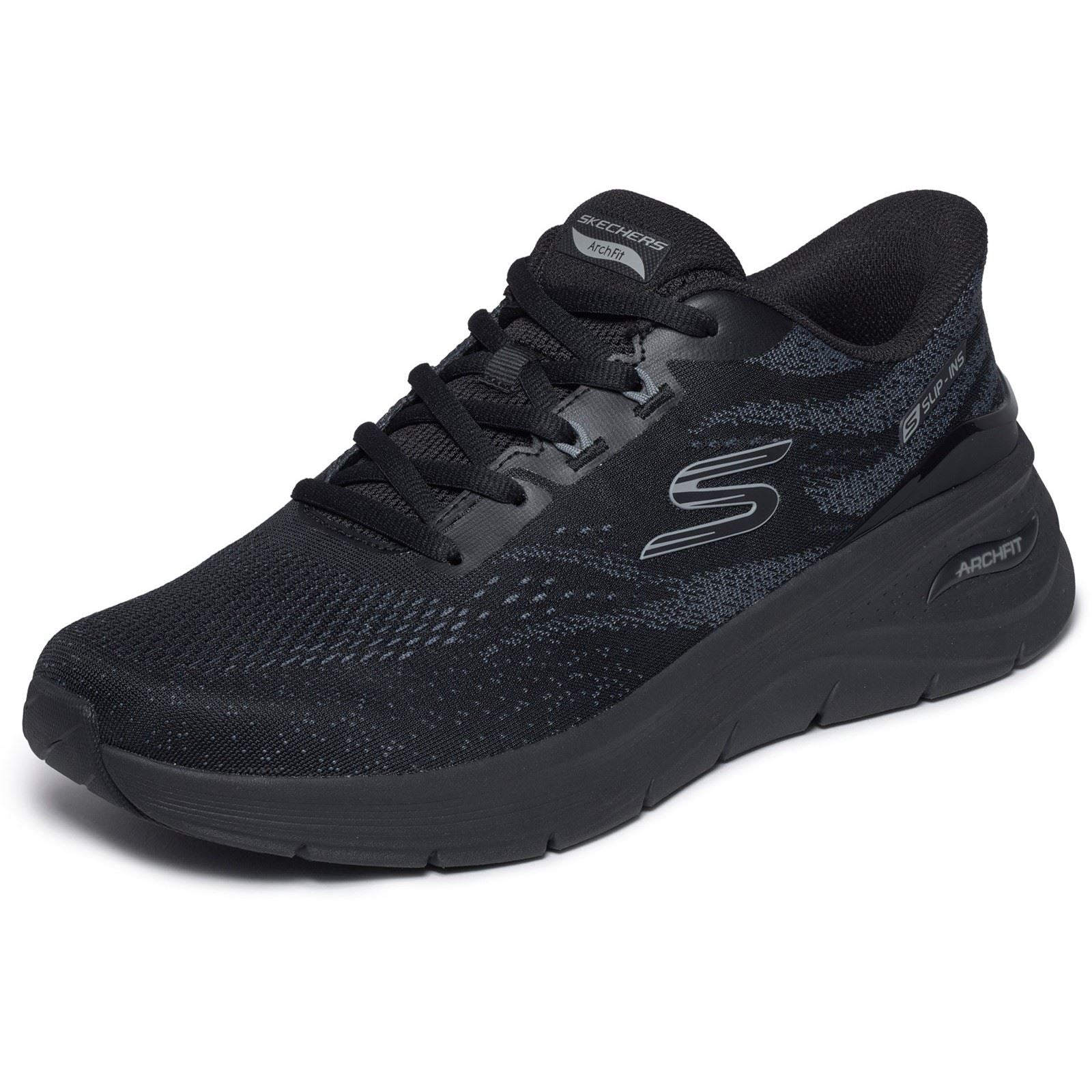 Skechers Arch Fit 3.0 Textile Men's Black Mesh / Tpu/ Black Trim Trainers