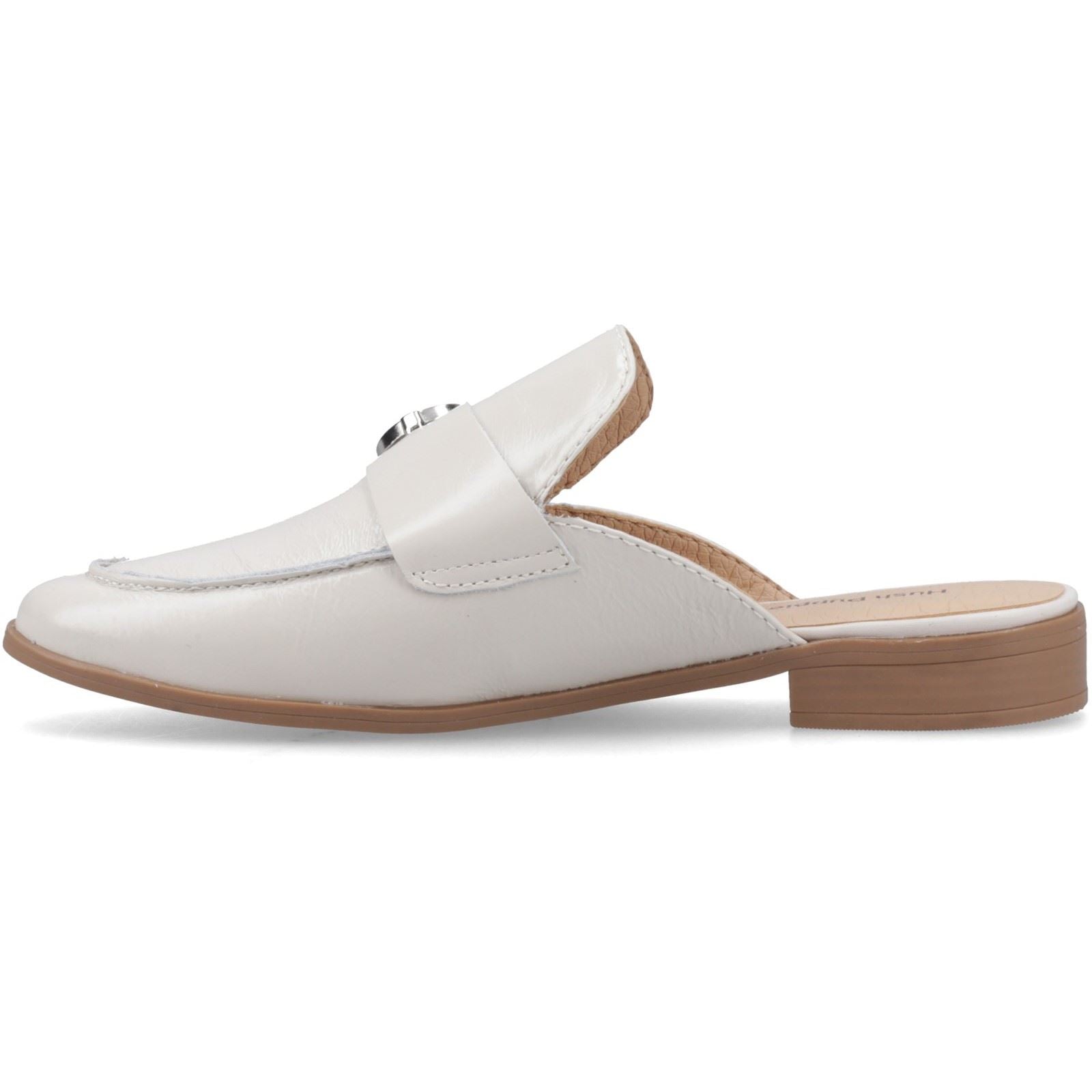 Hush Puppies Calla Leather Women's Ivory Mules