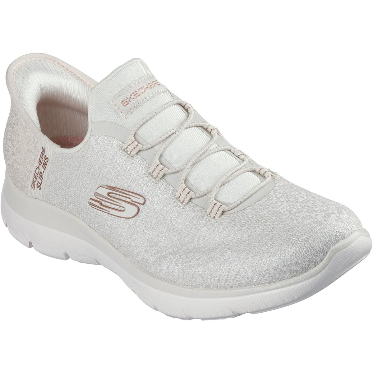 Skechers Summits Lunar Glow Textile Women's Natural/Rose Gold Trainers