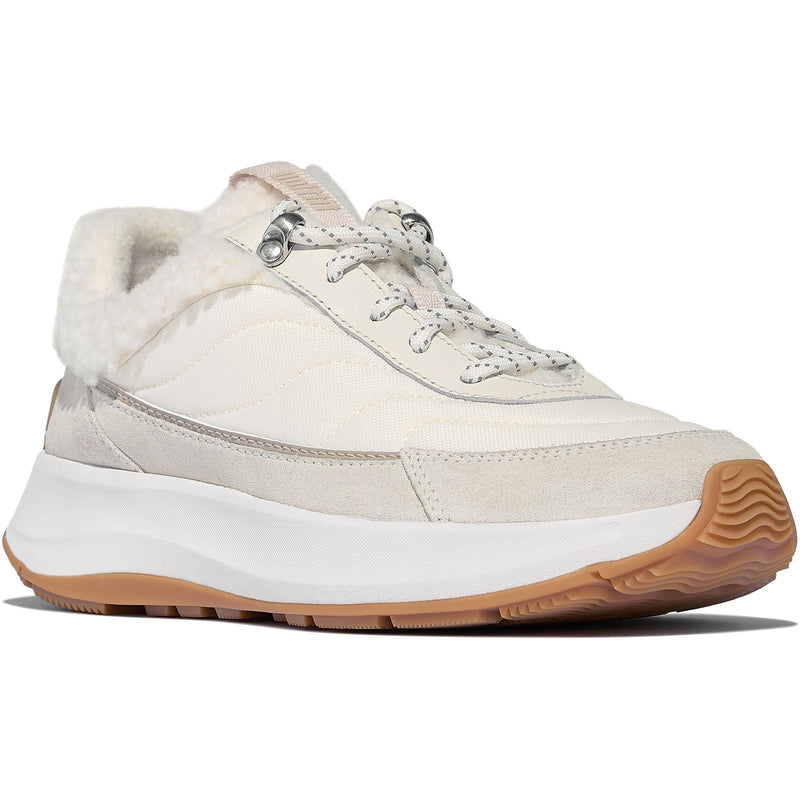 Fitflop F-Mode Flow Suede Women's Cream Mix Trainers