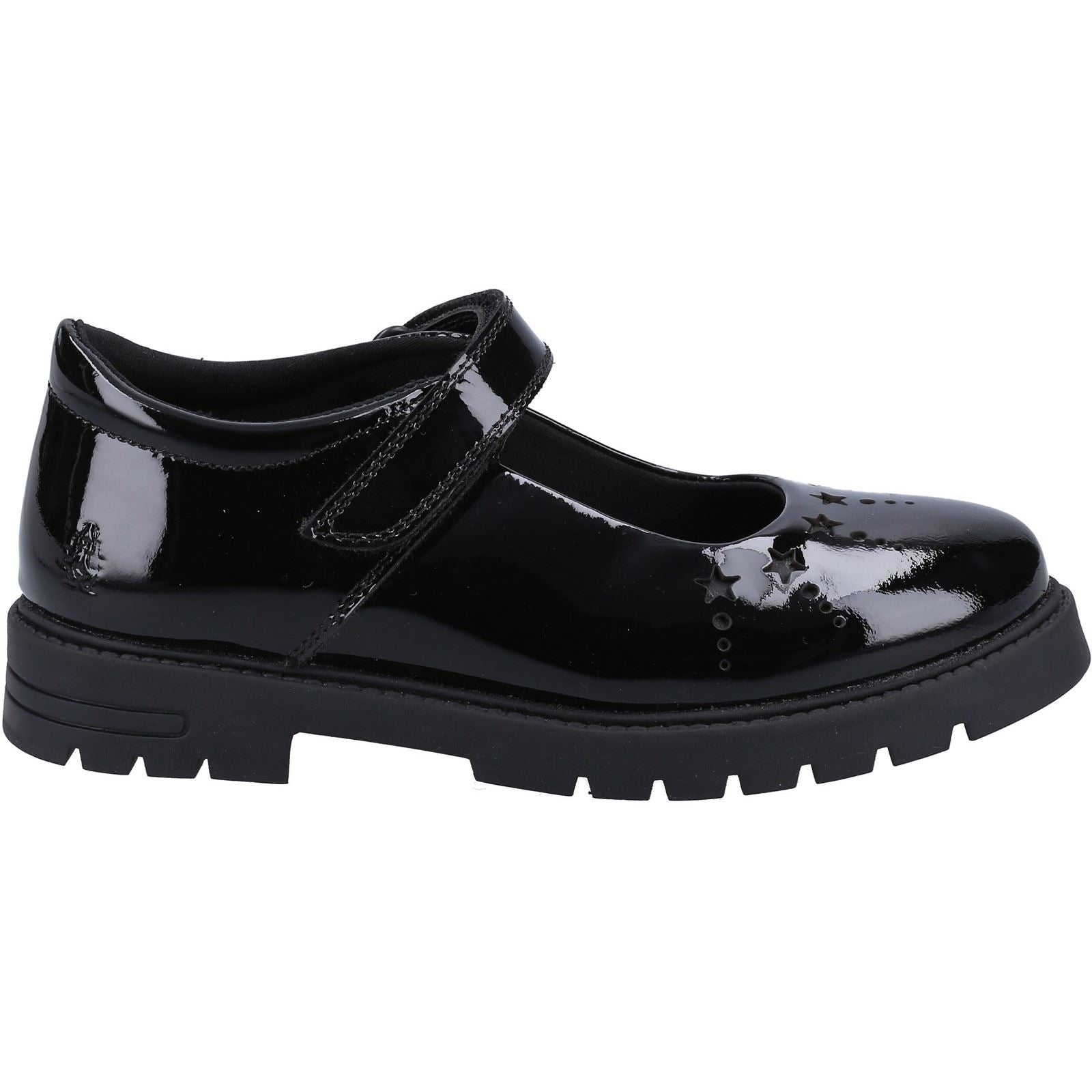 Hush Puppies Sabrina Patent JNR Leather Girls's Black Shoes